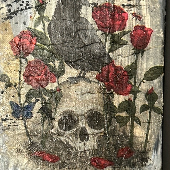 Original Abstract Painting Canvas Acrylic Mixed Media Signed Titled Wicked Spell - Picture 2 of 13